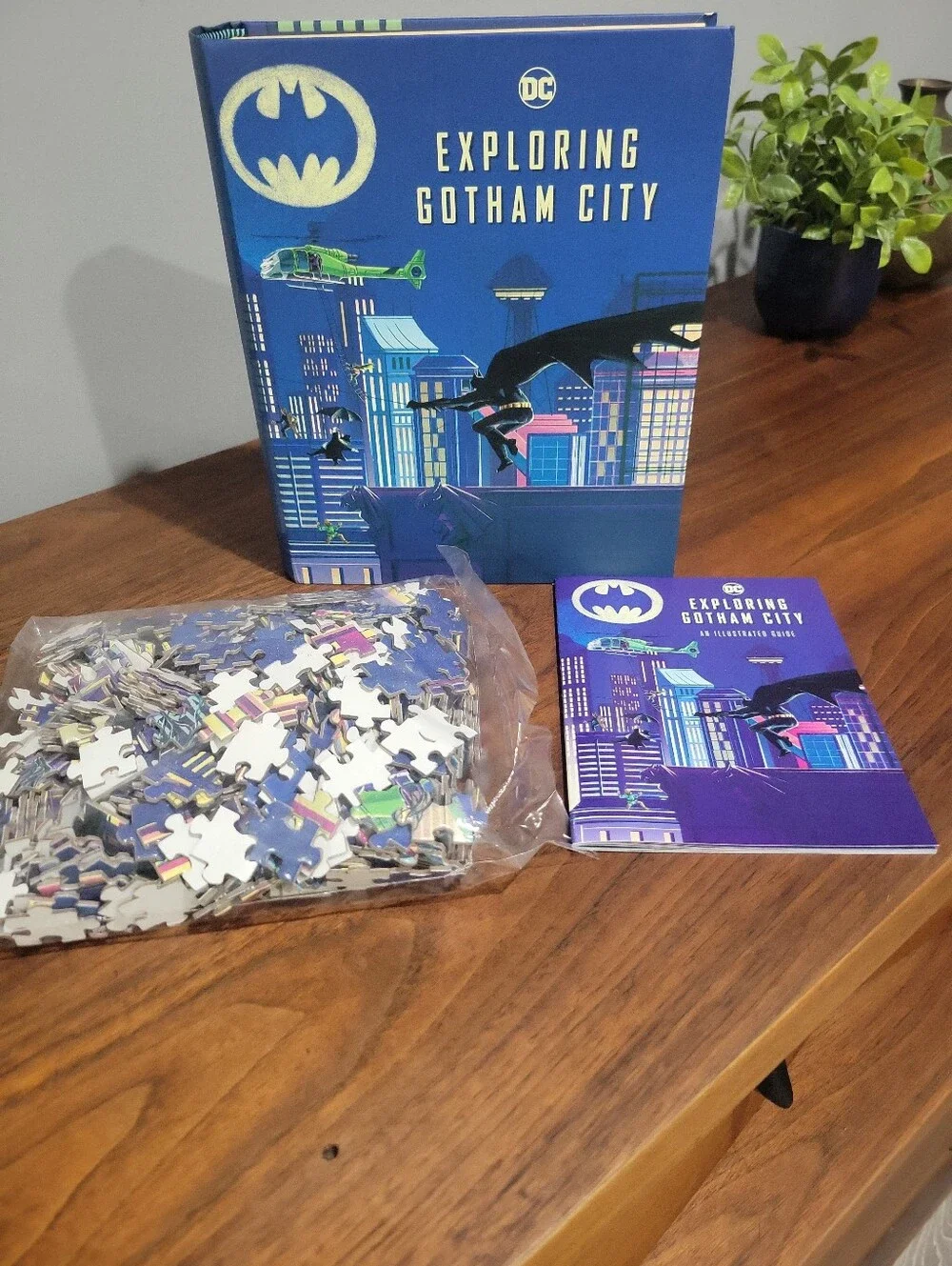 Batman Book & 500-Piece Jigsaw Puzzle EXPLORING GOTHAM CITY DC Comics OPEN BOX
